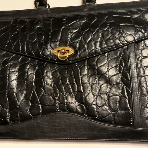 Vintage Black Jackson Pebbled Leather Briefcase Attaché IPad Laptop Case MINTY - Picture 3 of 8